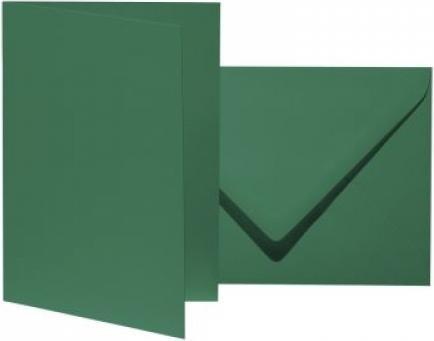 Immagine prodotto Artoz 10 biglietti pieghevoli con buste Mosaico DIN B6 verde abete (B6, 1 x)