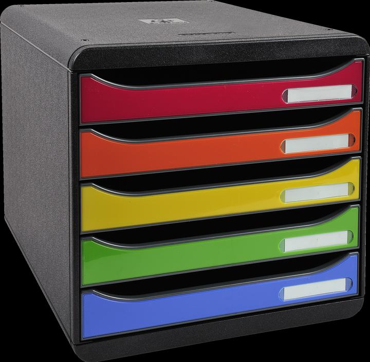 Produktbild Exacompta Schubladenbox BIG-BOX PLUS, Format A4+, 5 halboffene Schübe mit Auszugsstopp, Griffmulde & Et... (A4)