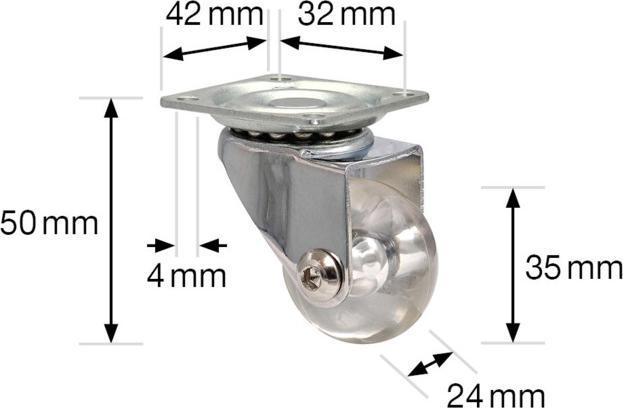 Actual product image Wagner System Design castor