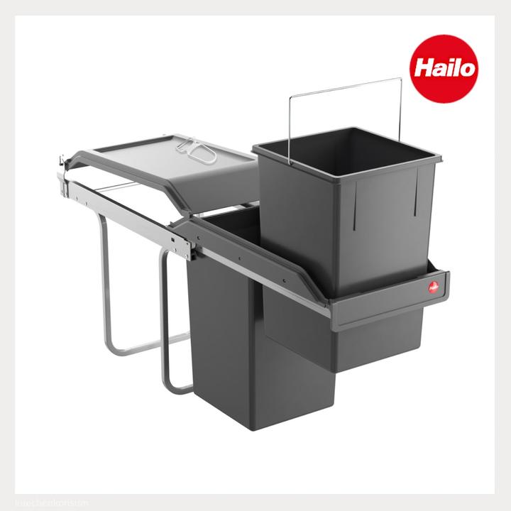 Immagine prodotto Hailo Einbau-Abfallsammler Tandem 2x15L mit Vollauszug, 1947001 (30 l)
