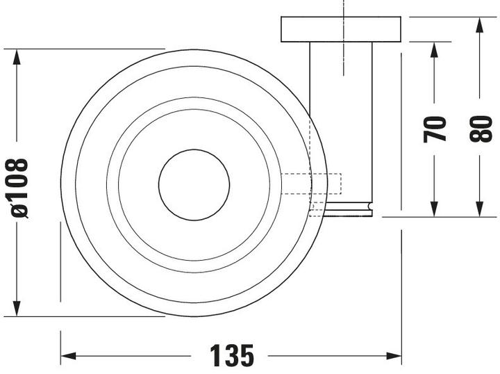 Produktbild Duravit Seifenhalter D-CODE mit Schale links chrom