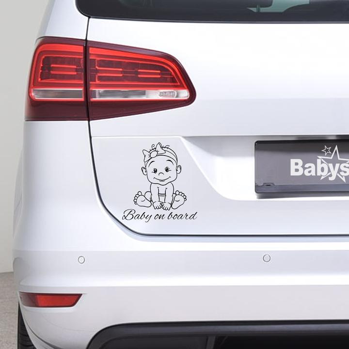 Produktbild Babystar Baby Autoaufkleber Sweet Smile Girl - Schwarz