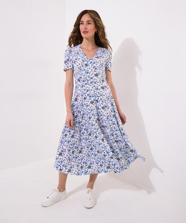 Actual product image Joe Browns Button Through Ditsy Floral V-Neck Dress