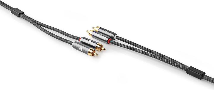 Immagine prodotto Nedis Cavo audio stereo 2X spinotti RCA 2X spinotti RCA placcati in oro 5,00 m rotondo grigio / grigio (5 m)