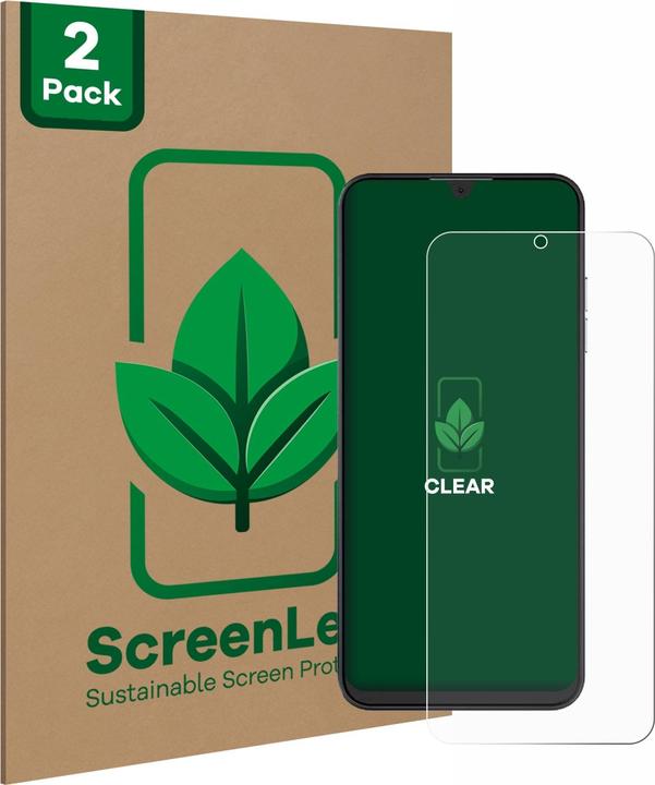 Actual product image ScreenLeaf Screen Protector sustainable Screen Protection, clear, anti-scratch (2 Piece, Xiaomi Redmi Note 15)