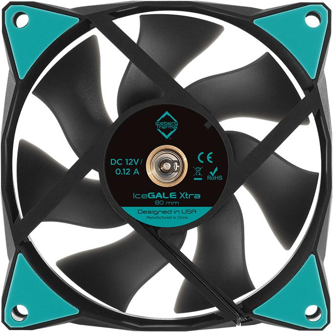 Produktbild Iceberg Thermal IceGALE Xtra Computergehäuse Ventilator 8 cm Schwarz 1 Stück(e) (80 mm, 1 x)