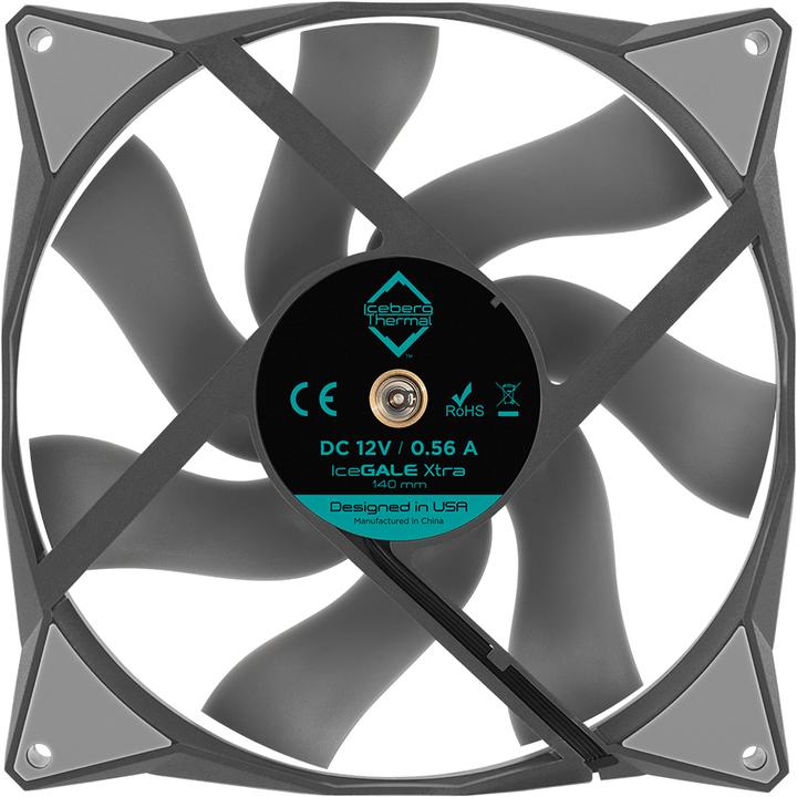 Actual product image Iceberg Thermal IceGALE Xtra computer case fan 14 cm gray 1 piece(s) (140 mm, 1 x)