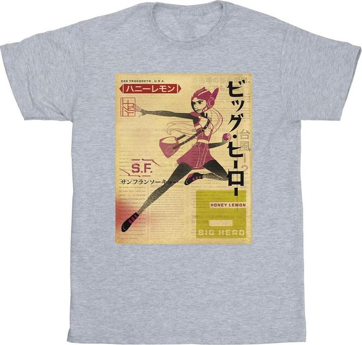 Disney Big Hero 6 Baymax Honey Lemon Newspaper TShirt