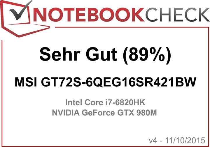 Produktbild MSI GT72S Dominator Pro G (17.30", Intel Core i7-6820HK, 16 GB, 256 GB, CH)