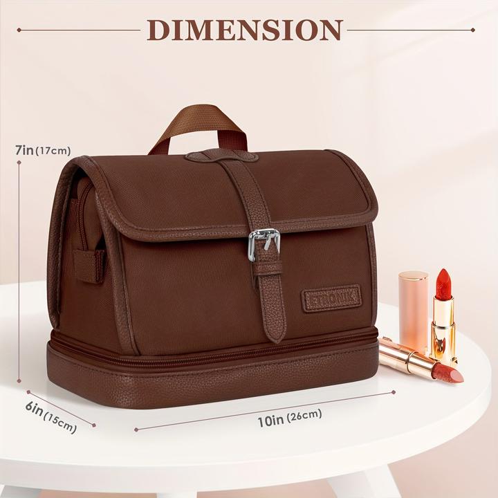 Actual product image Only-Bags.Store Nylon travel make-up bag with large opening, waterproof and dustproof cosmetics case with separate
