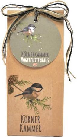 Produktbild Wunderle Vogelfutterhaus "Körnerkammer" für Wildvögel 6x4x15 cm (Geschenktüte)