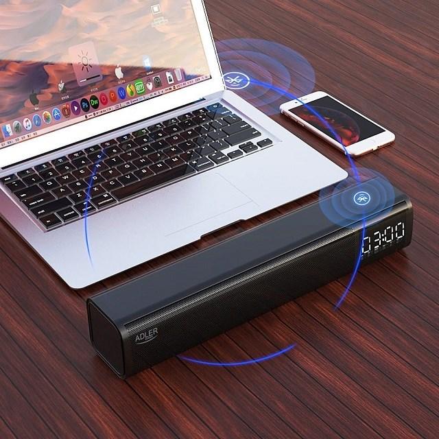 Produktbild Adler AD 1191 Clock Speaker, Black (15 h, Akkubetrieb, Stromversorgung über USB)