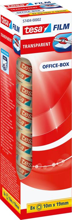 Image du produit tesa 8x tesafilm TRANSPARENT - à forte adhérence - résistant au vieillissement et à la déchirure (19 mm)