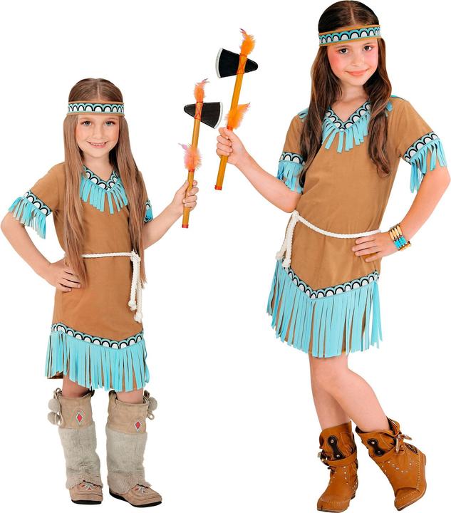 Produktbild Widmann Indianerinnen Kostüm: Kleid, Gürtel, Stirnband (140)