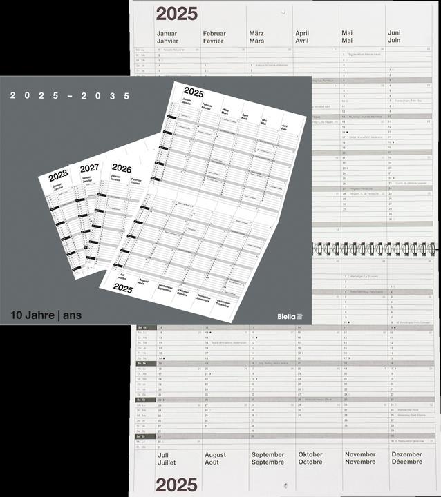 Image du produit Biella Calendrier décennal (30 x 24 cm, Couverture rigide, Français, Allemand)