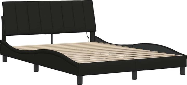 Produktbild VidaXL Bettgestell ohne Matratze Schwarz 140x190 cm Stoff Bettrahmen (135 x 190 cm)