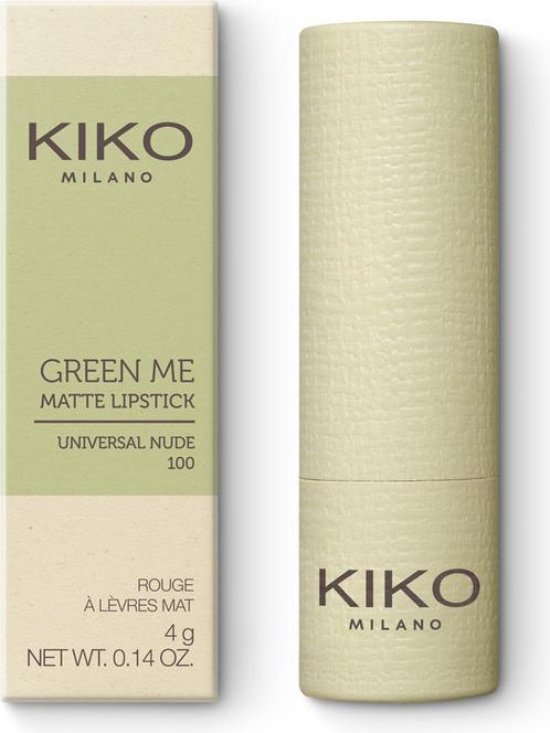 Actual product image KIKO Milano Green Me Matte Lipstick 100 - Edition 2020 (100 Universal Nude)