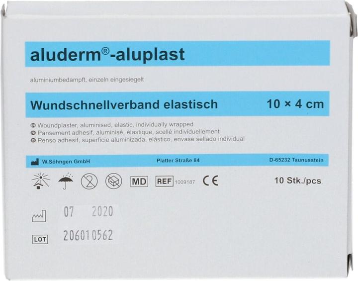 Actual product image Söhngen aluderm quick wound dressing / plaster elastic 10x4cm, single, 10 pcs. (1 x)
