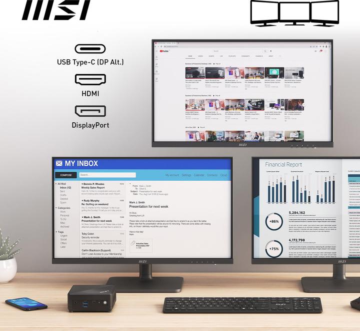 Actual product image MSI Cubi N ADL-006DE (Intel N200, 4 GB, 128 GB, Intel UHD Graphics)