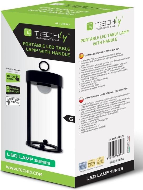 Produktbild Techly Kabellose LED-Leuchte mit Touch-Pendelleuchte (180 lm)