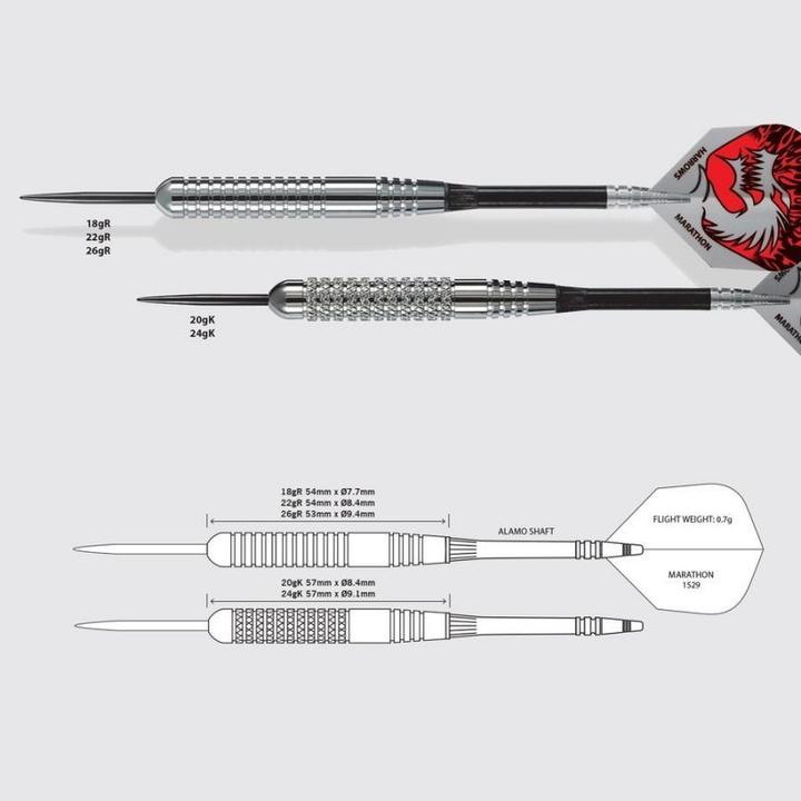 Harrows Fléchettes Steeltip Sidabrinis ARROWS 3x18gR (18 g)