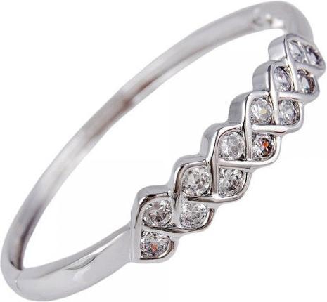 Hermex LUXUS mit Platin veredelt Armreifen Armband Charms Zirkonia - Platin (Kupfer-Nickellegierung)