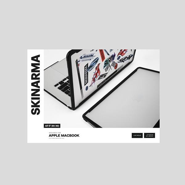 Actual product image Skinarma case Henko MacBook Air 15" (M3-M2) frost clear
