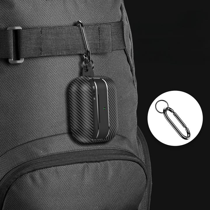 Produktbild Cover-Discount Airpods Pro / 3 - Silikoncase Carbon Look grün (Kopfhörer Hülle)