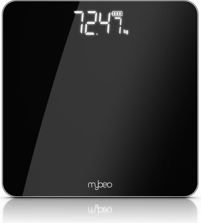 Produktbild Mybeo Digitale Waage für Personen, Digitalwaage, Personenwaage, grosse Trittfläche aus 6mm Sicherheitsglas (180 kg)
