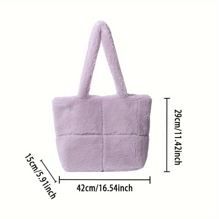 Immagine prodotto Only-Bags.Store Borsa a tracolla chic in pelliccia sintetica - versatile e leggera, perfetta per il lavoro o il