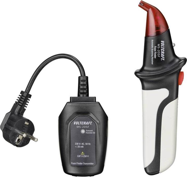 Produktbild Voltcraft MS-20SF Sicherungsfinder, Sicherungsortungsgerät, 230 V/AC, CAT II, Schutzkontakt-Stecker (CAT II 250V)