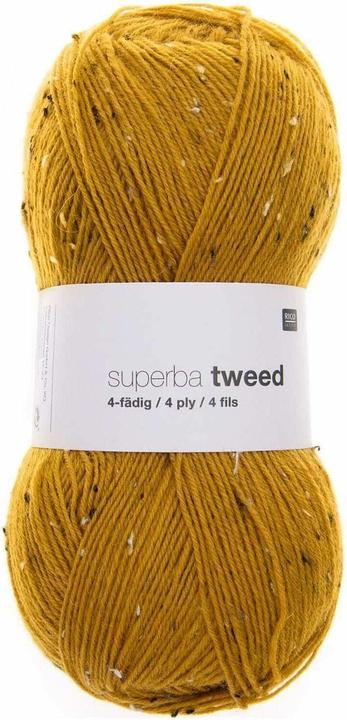 Produktbild Rico Design Wolle Soft Tweed für Socken 4-fädig, 100 g, Senfgelb (375 m)