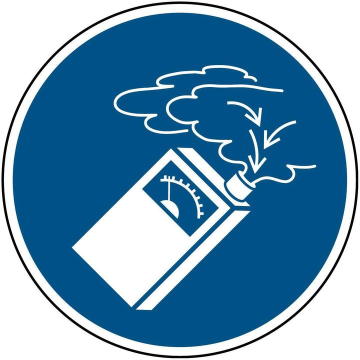 Actual product image Brady ISO safety sign - Use gas detectors