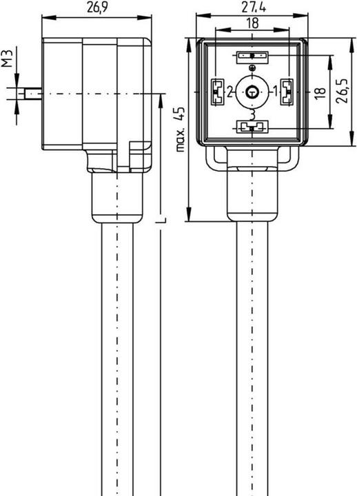 Actual product image Escha Valve connector type A Black VA41-24.2-5/S370 Poles:3+PE Strand 8047805