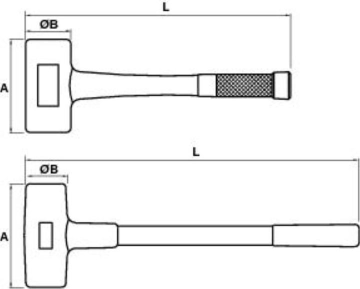 Actual product image Peddinghaus Non-rebound soft-face mallet - plastic-coated and metal body with steel ball centre (860 g)