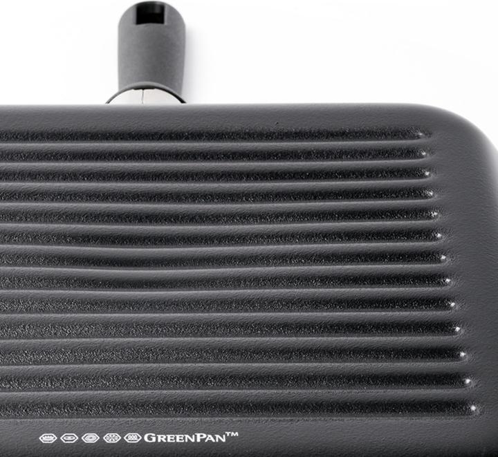 Actual product image Greenpan Memphis grillpan 28cm - zwart - inductie - PFAS-vrij (28 cm, Grill pan, Aluminium)