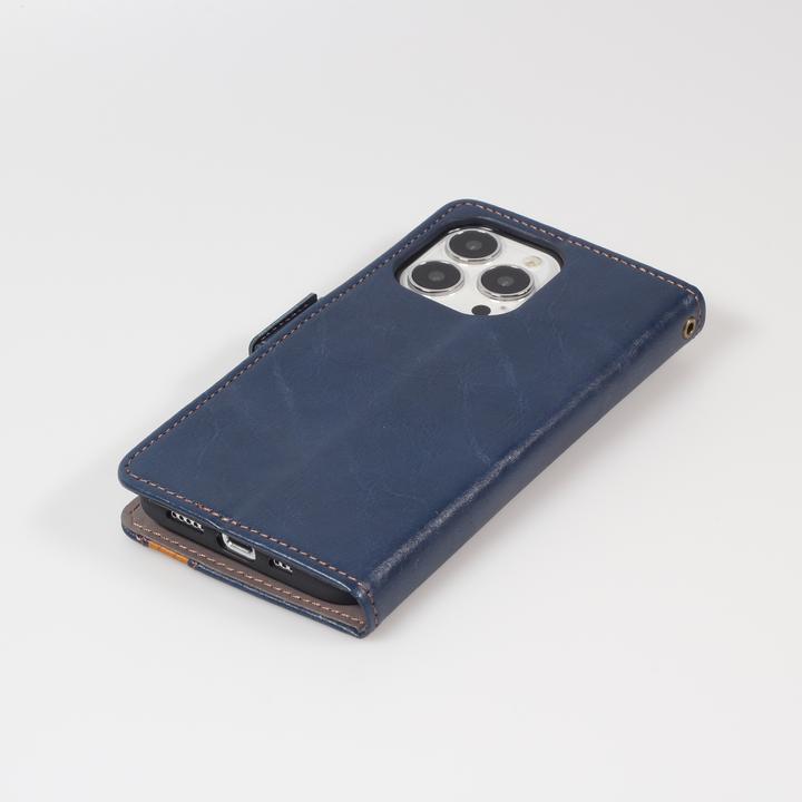 Immagine prodotto PhoneLook Etui cuir Flip Wallet en cuir véritable avec stripe design et compartiment à cartes (Apple iPhone 13 Pro)