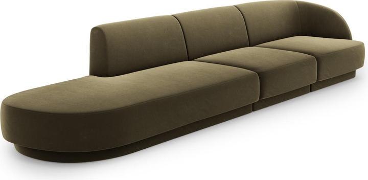Actual product image Micadoni Boucle Left Sofa, "Miley", 4 Seats, 323x90x70Made in Europe (2 person sofa, 3-seater, 4-seater)