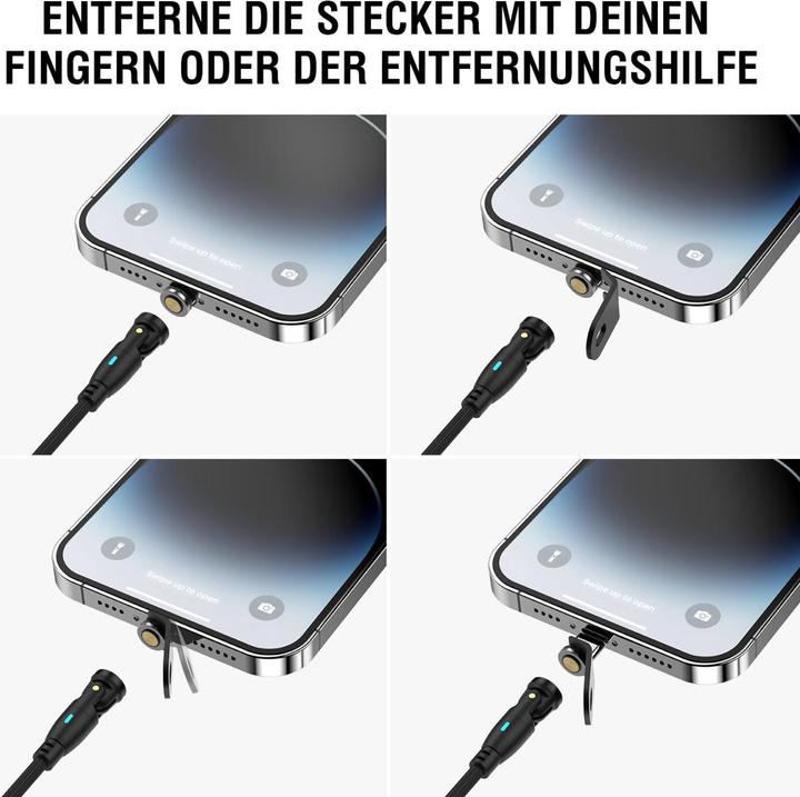 Immagine prodotto 4smarts USB-C 540° Magnetkabel-Set GravityCord (1.80 m, USB 2.0, 240 W)