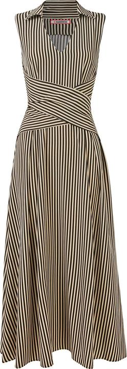 Joe Browns Monochrome Striped Sleeveless Collared Midi Dress