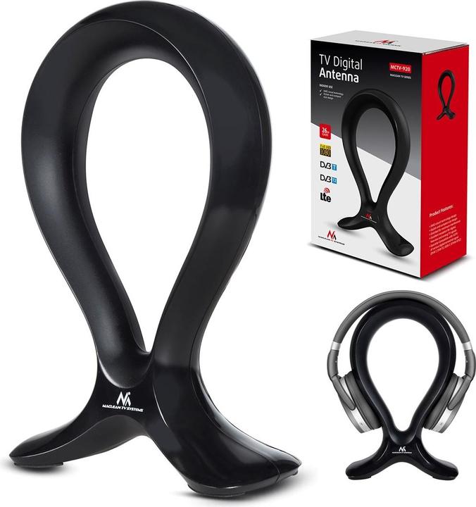 Produktbild Maclean MCTV-920 MCTV-920 Zimmerantenne 2 in 1+ Kopfhörer Stovas HDTV DVB-T2 DVB-T LTE (Zimmerantenne, 26 dB, DVB-T / -T2)