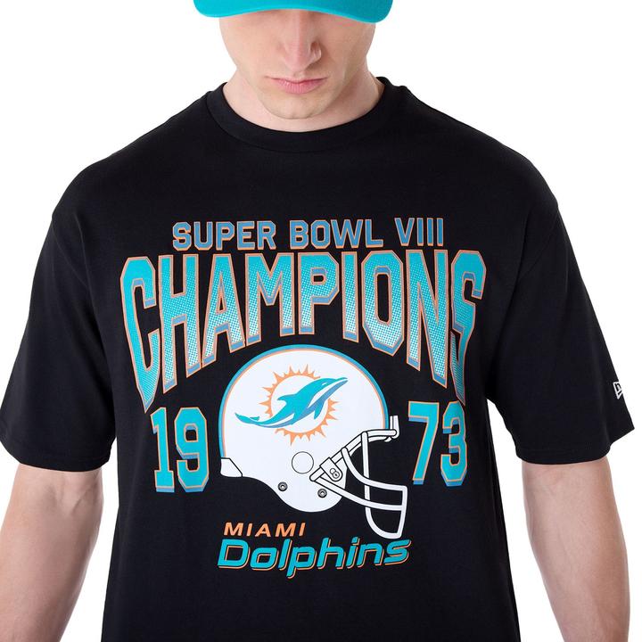 Actual product image New Era NFL Shirt - HELMET Miami Dolphins schwarz - XL (XL)