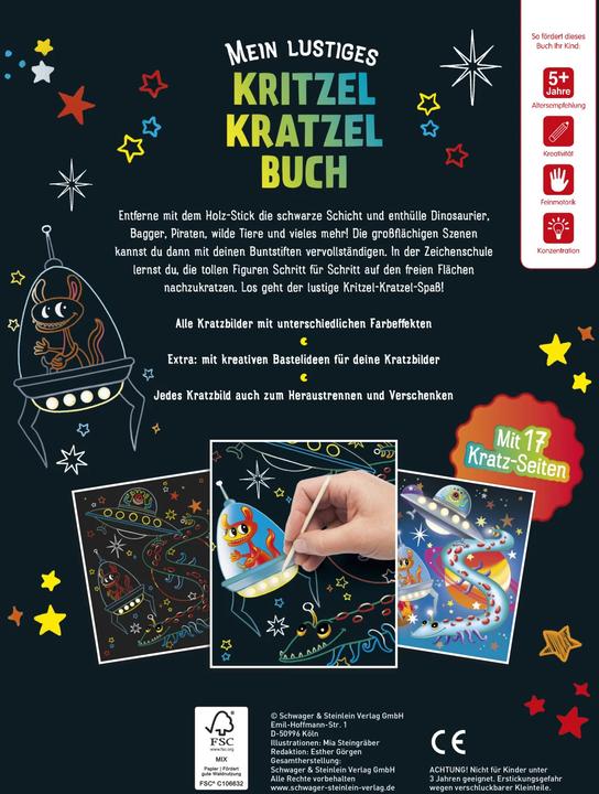 Produktbild Mein lustiges Kritzel-Kratzel-Buch (Deutsch, Mia Steingräber, Schwager & Steinlein Verlag, 2019)