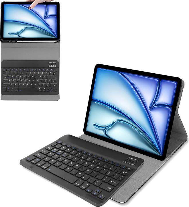 Actual product image Cazy Keyboard Case Compatible with iPad Air 2022 (5th Gen)/iPad Air 2020 (4th Gen) - Protective Case with (Eng. Int., iPad Air 2022 (5th Gen), iPad Air 2020 (4. Gen))