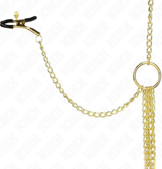 Actual product image Pipedream KINK - 4 nipple and clitoris clamps, adjustable, gold
