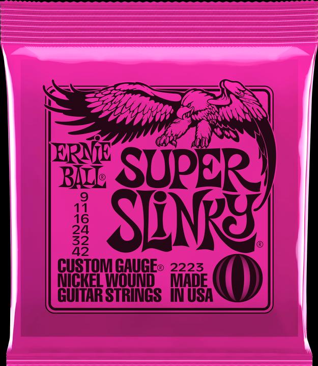 Ernie Ball Super Slinky (6 x, Electric guitar, 0.04")