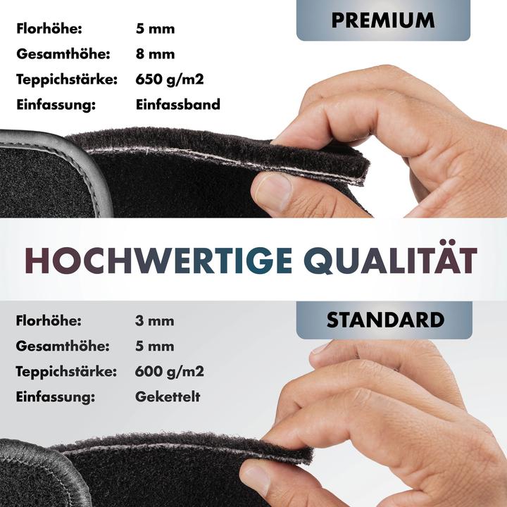 Actual product image Walser Premium Floor Mats for Ford Focus IV 2018-Today (2 front mats + 2 rear mats)