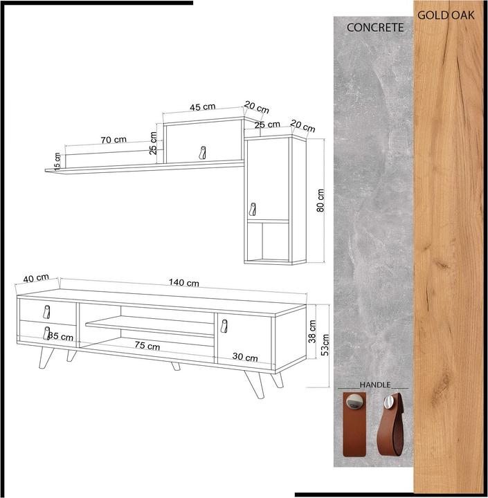 Produktbild Homitis Kathi (140 x 15 x 53 cm)