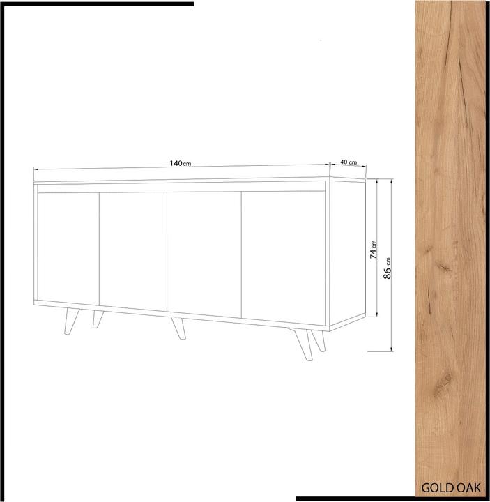 Produktbild Homitis Gloria (140 x 40 x 86 cm)