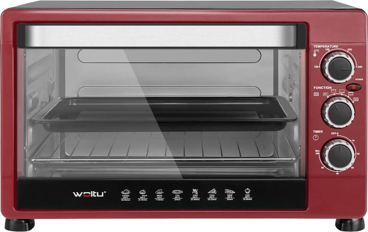 Image du produit Woltu Mini four 32 litres, noir+rouge